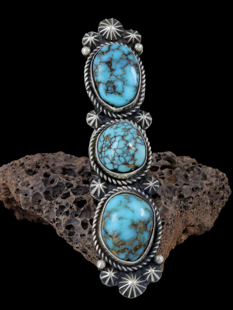 Navajo Natural Dry Creek Turquoise Ring, Size 8 - PuebloDirect.com