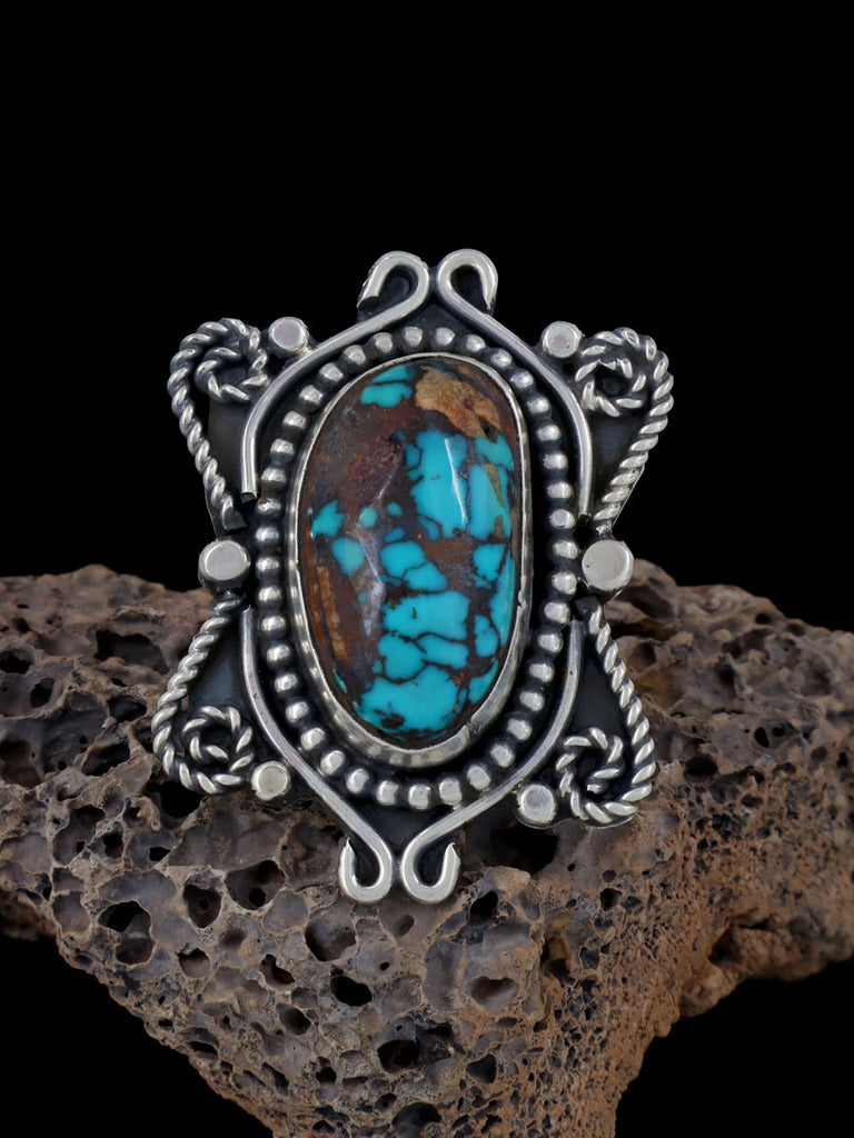 Navajo Natural Royston Turquoise Ring, Size 9 1/2 - PuebloDirect.com