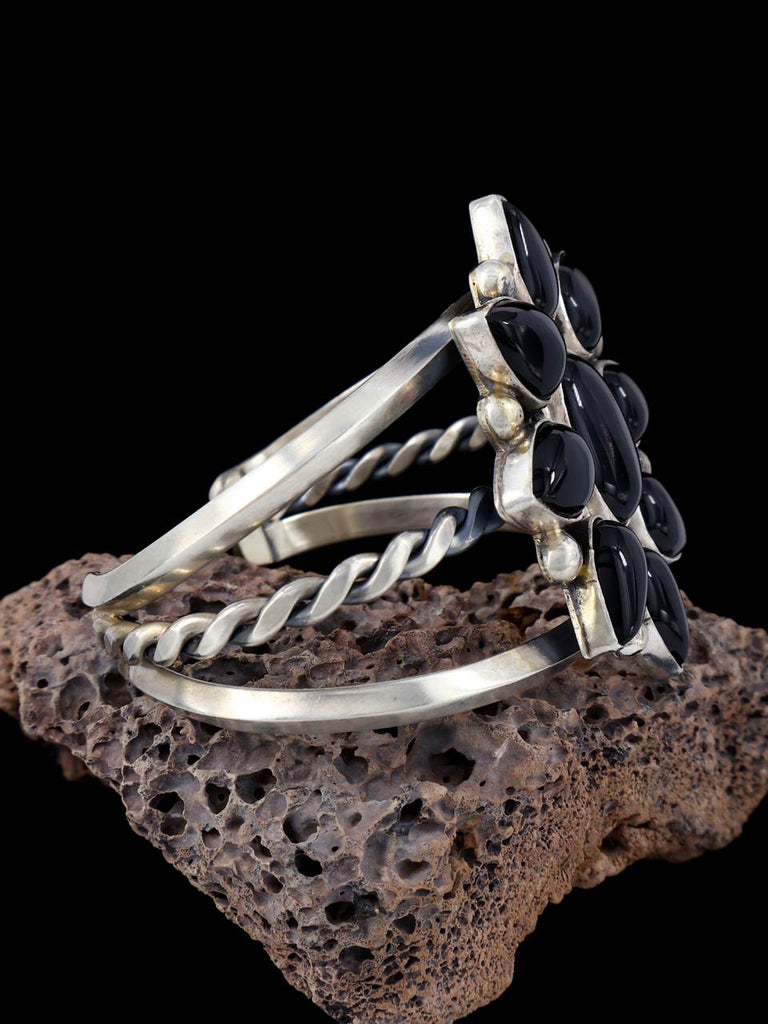 Native American Onyx Sterling Silver Cuff Bracelet - PuebloDirect.com