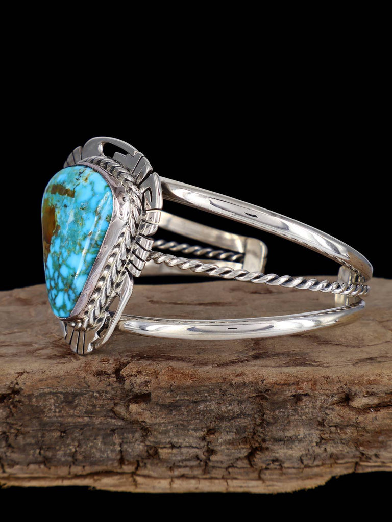 Native American Jewelry Kingman Turquoise Cuff Bracelet - PuebloDirect.com