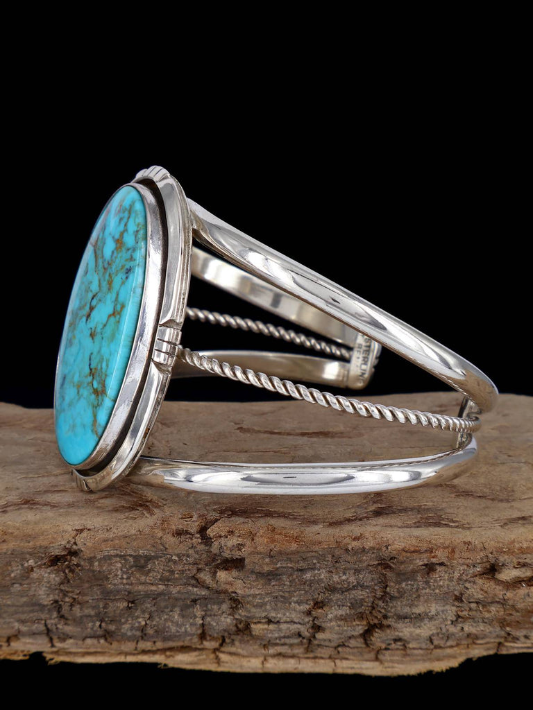 Native American Jewelry Kingman Turquoise Cuff Bracelet - PuebloDirect.com