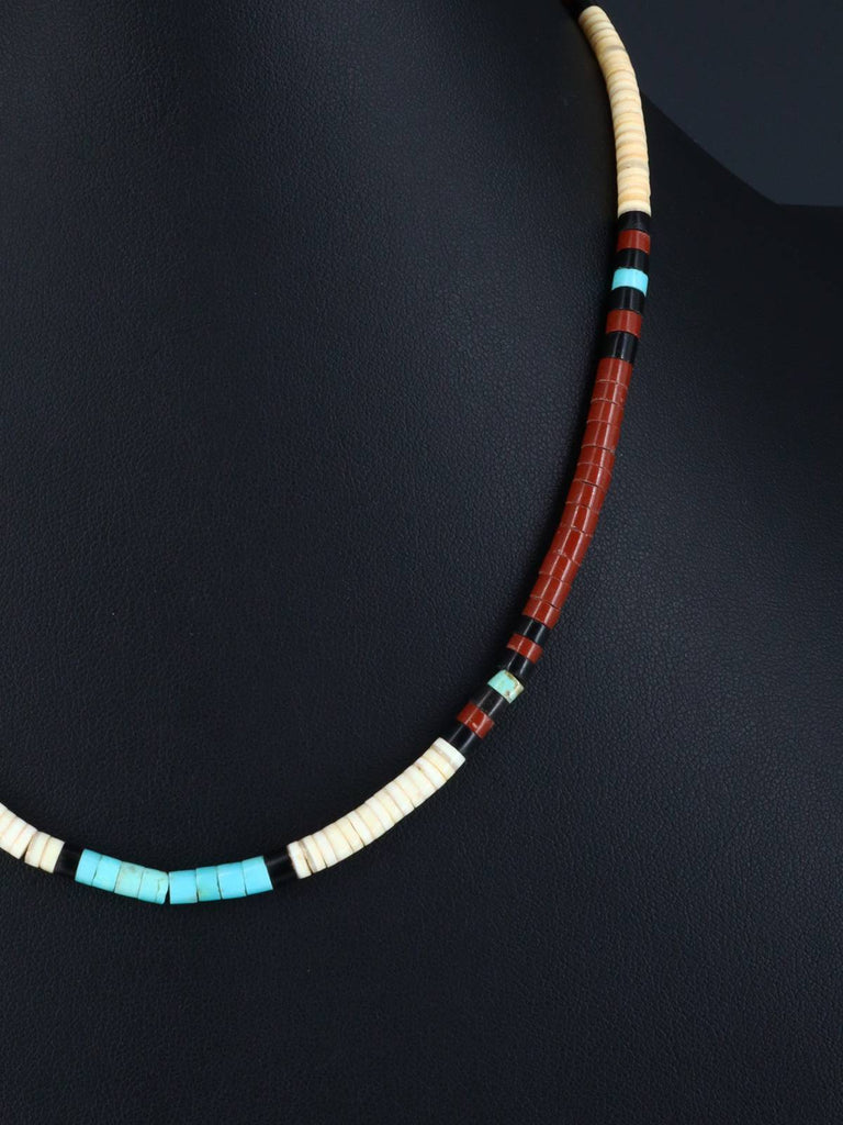 19" Native American Santo Domingo Heishi Necklace - PuebloDirect.com