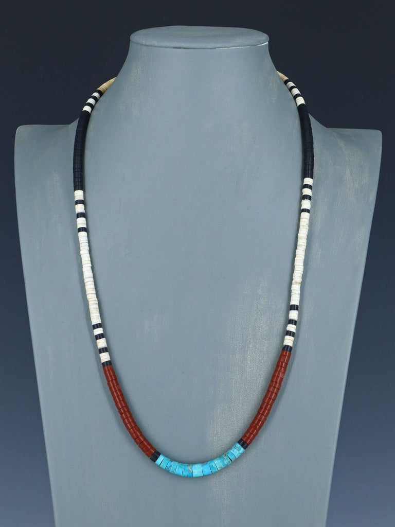 Native American Santo Domingo Heishi Necklace - PuebloDirect.com