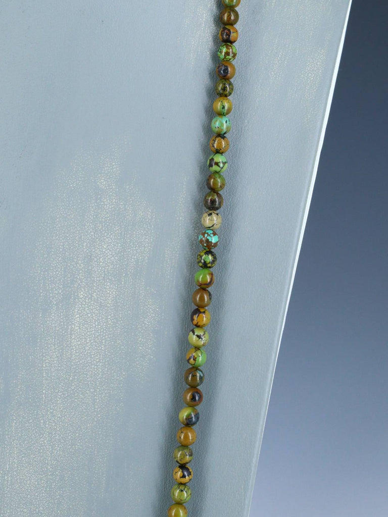 Long Native American Single Strand Turquoise Necklace - PuebloDirect.com