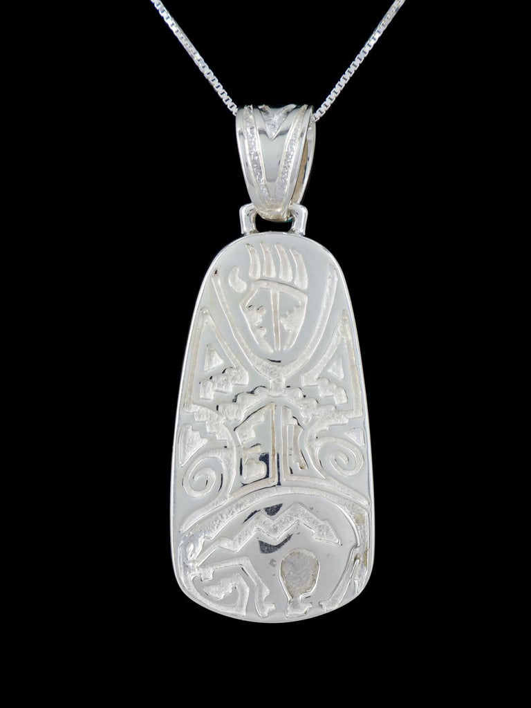 Navajo Inlay Spiny Oyster and Turquoise Reversible Pendant - PuebloDirect.com