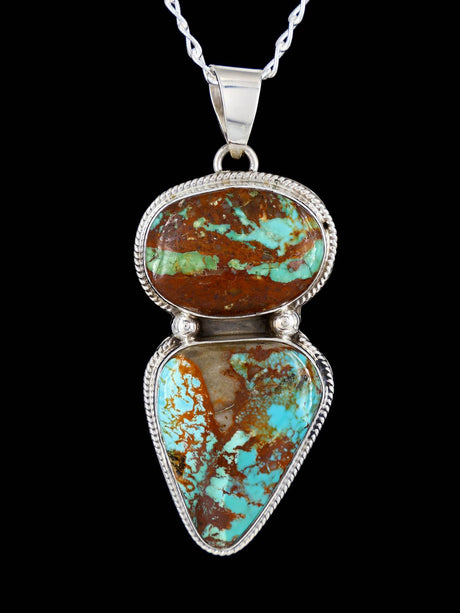 Native American Jewelry Natural Royston Turquoise Pendant - PuebloDirect.com