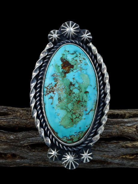 Navajo Natural Royston Turquoise Ring, Size 8 - PuebloDirect.com