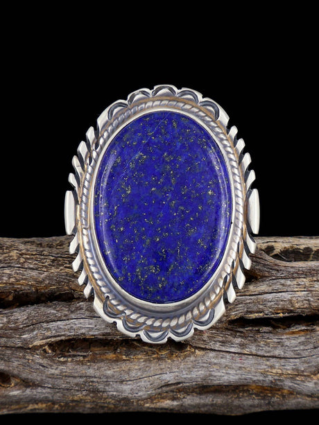 Sterling Silver Lapis Ring, Size 7 - PuebloDirect.com