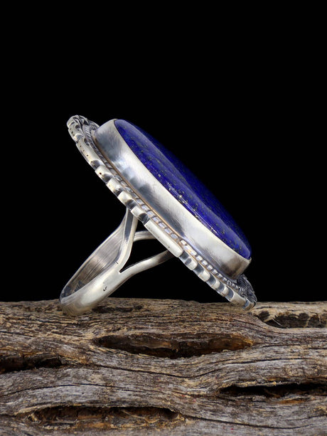 Sterling Silver Lapis Ring, Size 7 - PuebloDirect.com