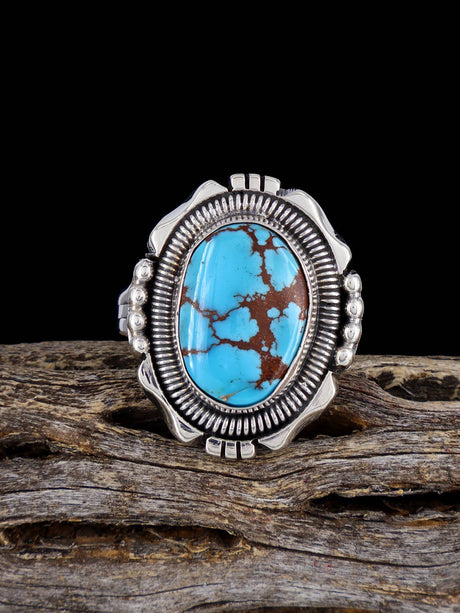 Sterling Silver Egyptian Turquoise Ring, Size 9 3/4 - PuebloDirect.com