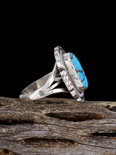 Sterling Silver Egyptian Turquoise Ring, Size 9 3/4 - PuebloDirect.com