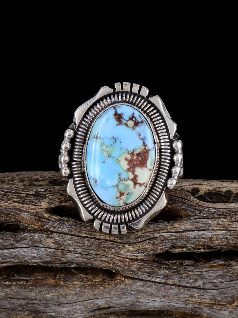 Native American Golden Hill Turquoise Ring, Size 9 1/2 - PuebloDirect.com