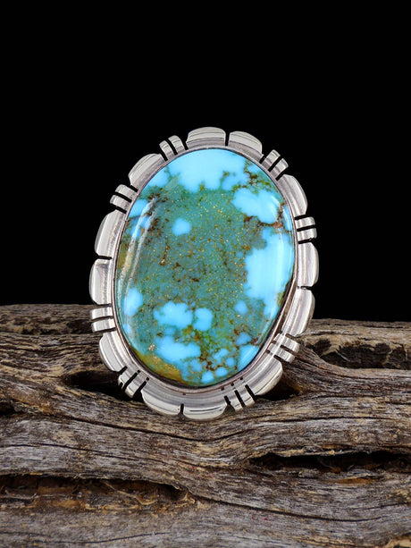 Native American Kingman Turquoise Ring, Size 7 - PuebloDirect.com