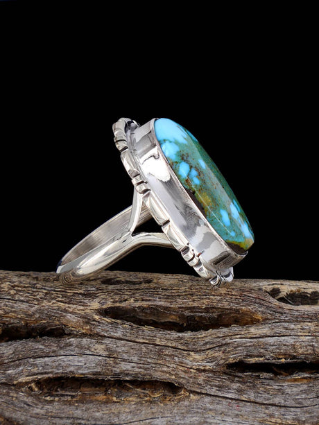 Native American Kingman Turquoise Ring, Size 7 - PuebloDirect.com