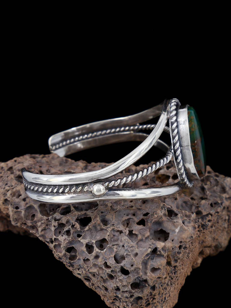 Native American Sterling Silver Turquoise Cuff Bracelet - PuebloDirect.com