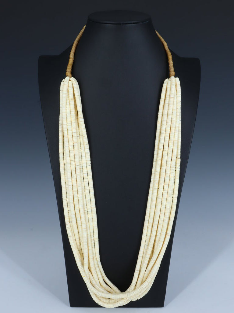 Santo Domingo Ten Strand Shell Heishi Necklace - PuebloDirect.com