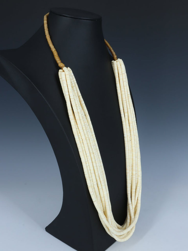 Santo Domingo Ten Strand Shell Heishi Necklace - PuebloDirect.com