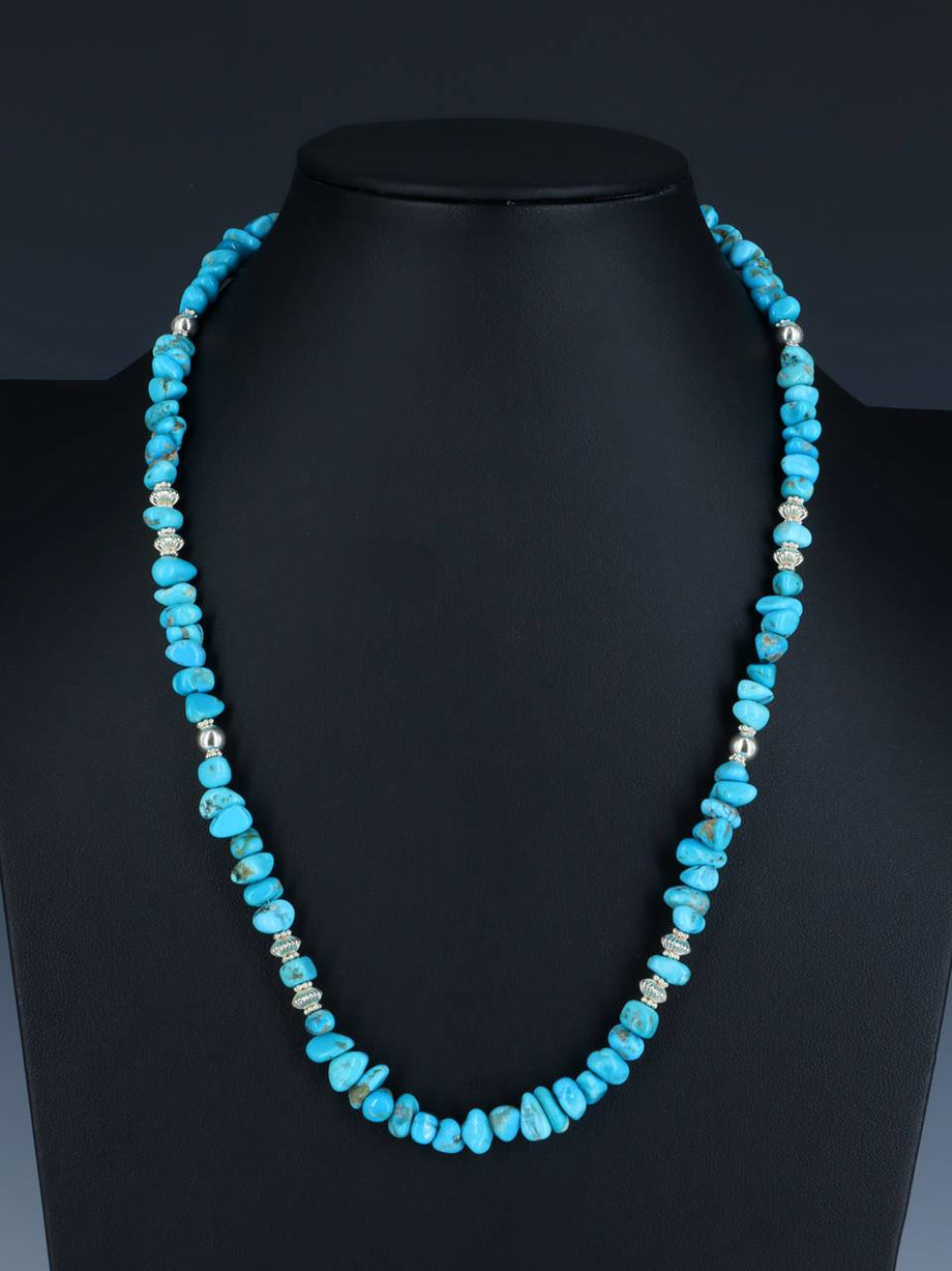 Navajo Turquoise & Sterling Beaded Necklace