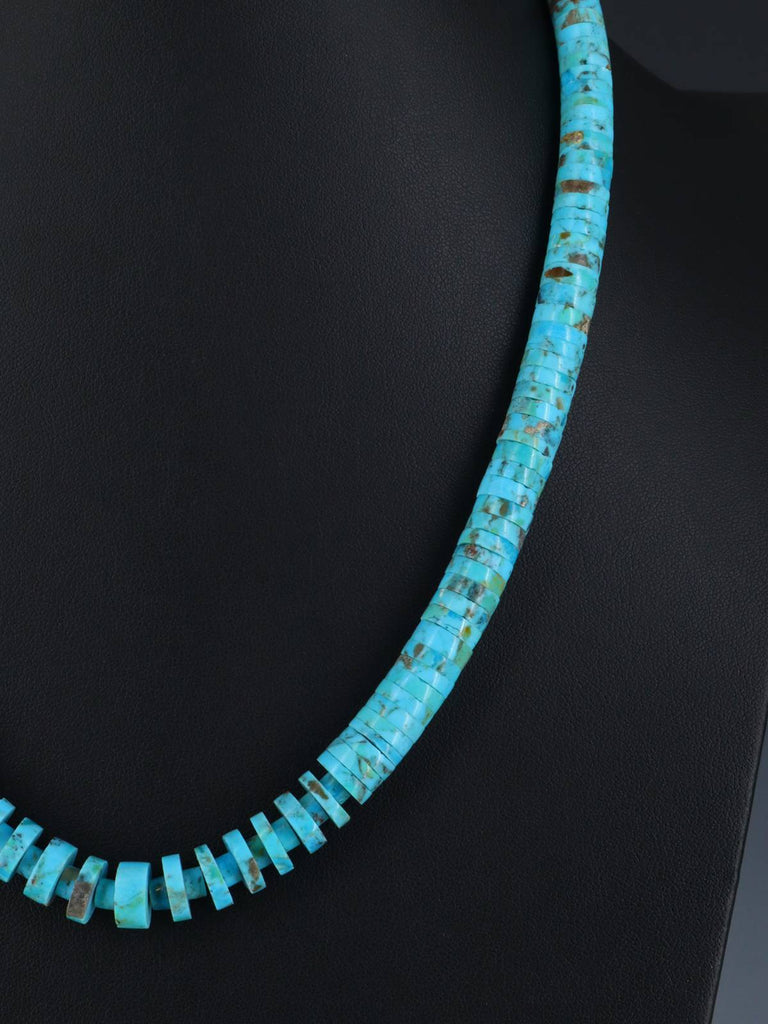 Native American Jewelry Single Strand Turquoise Necklace - PuebloDirect.com