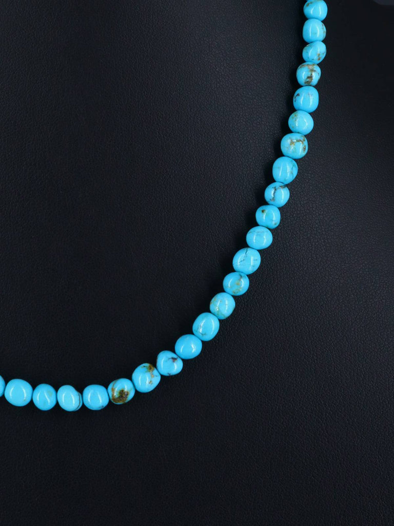 Native American Rounded Turquoise Bead Necklace - PuebloDirect.com