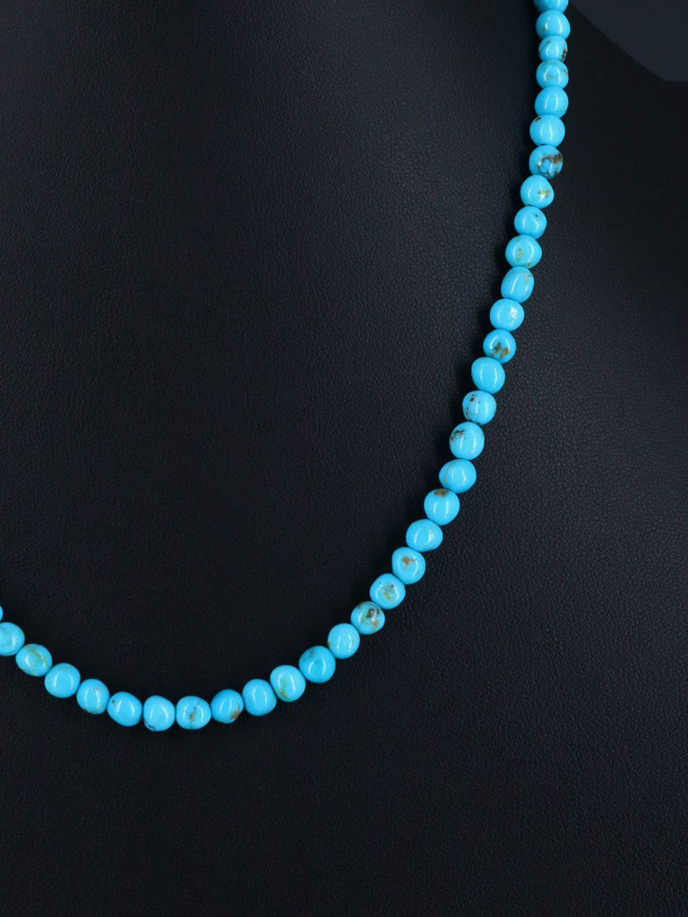 Native American Rounded Turquoise Bead Necklace - PuebloDirect.com