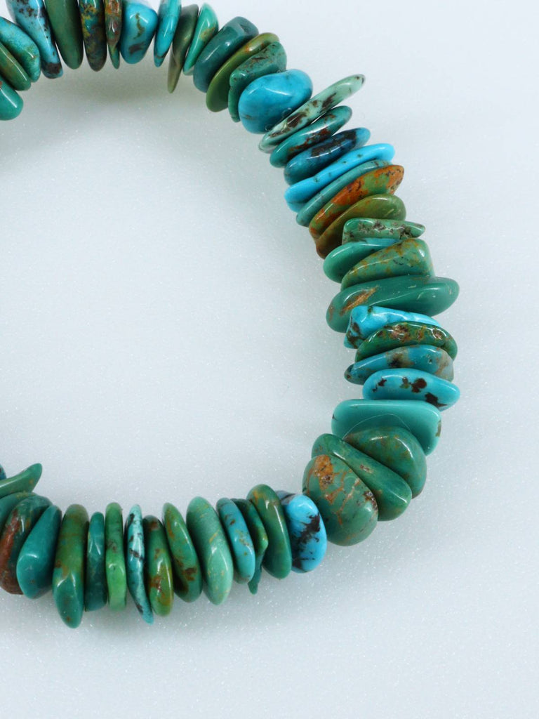 Navajo Turquoise Stretch Bracelet - PuebloDirect.com