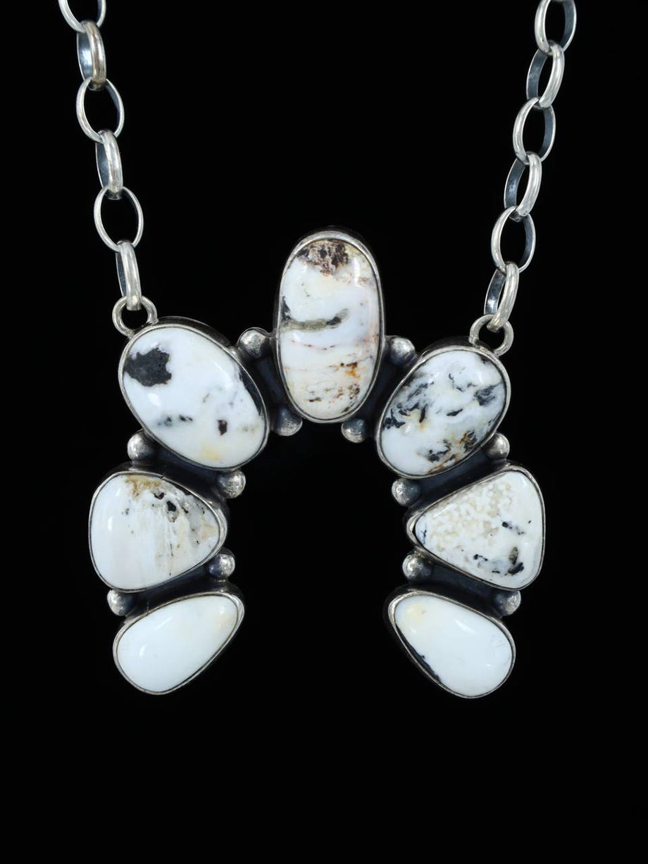 White Buffalo Naja Necklace - Native American Turquoise Jewelry - Dakota  Sky Stone