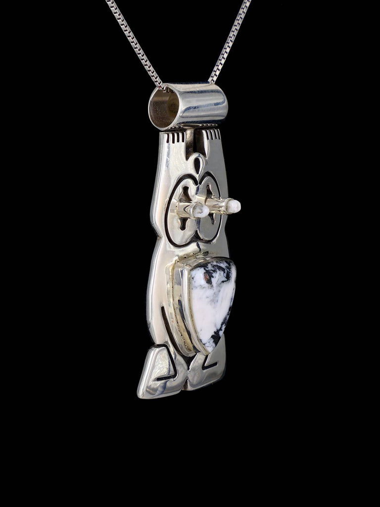 Estate Navajo White Buffalo Sterling Silver Frog Pendant - PuebloDirect.com