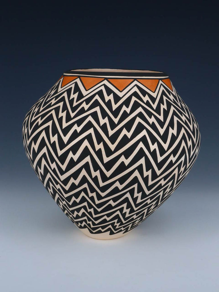 Acoma Pueblo Hand Coiled Geometric Painted Pottery - PuebloDirect.com