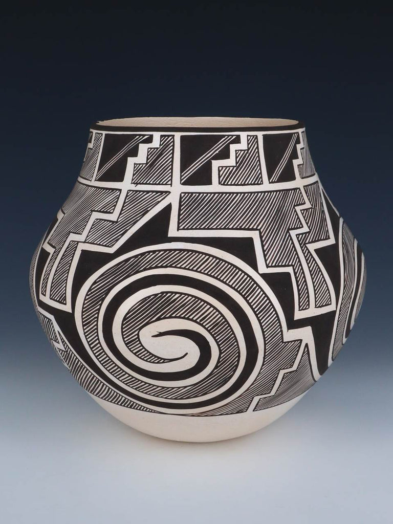 Laguna Acoma Pueblo Hand Coiled Pottery Bowl - PuebloDirect.com