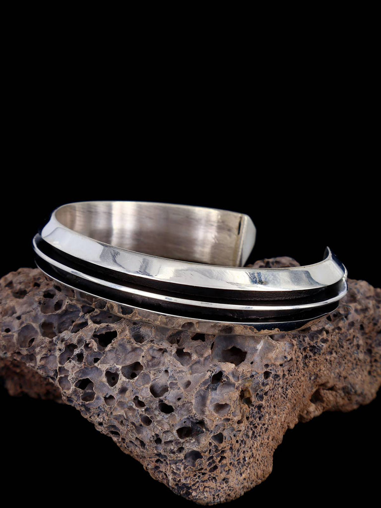 Heavy Native American Sterling Silver Cuff Bracelet - PuebloDirect.com