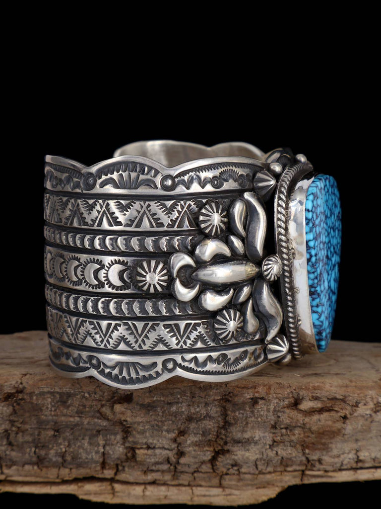 Native American Jewelry Natural Kingman Turquoise Cuff Bracelet - PuebloDirect.com