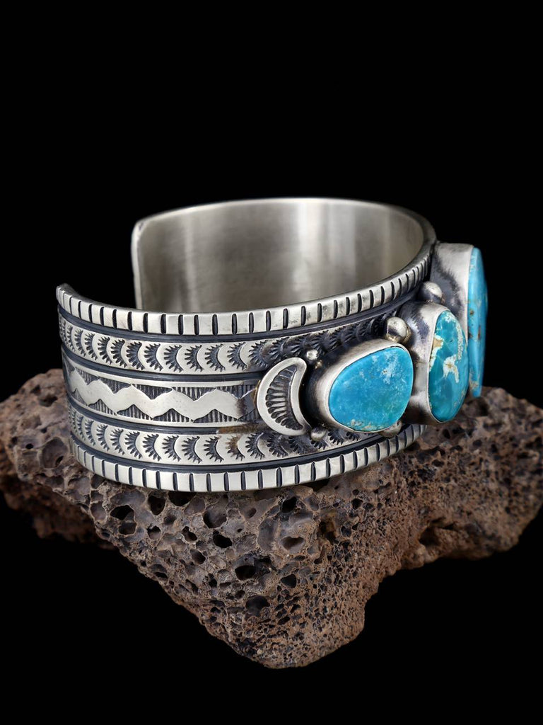 Native American Sterling Silver Natural Royston Turquoise Cuff Bracelet - PuebloDirect.com