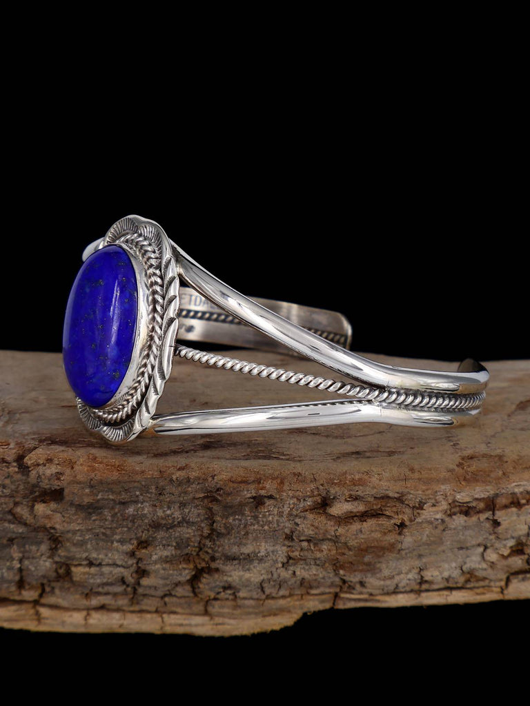 Native American Jewelry Lapis Sterling Silver Cuff Bracelet - PuebloDirect.com