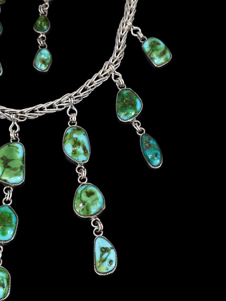 Native American Sonoran Gold Turquoise Necklace Set - PuebloDirect.com