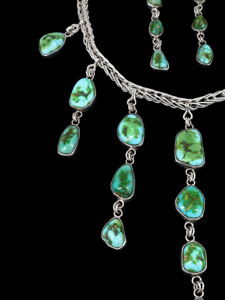 Native American Sonoran Gold Turquoise Necklace Set - PuebloDirect.com