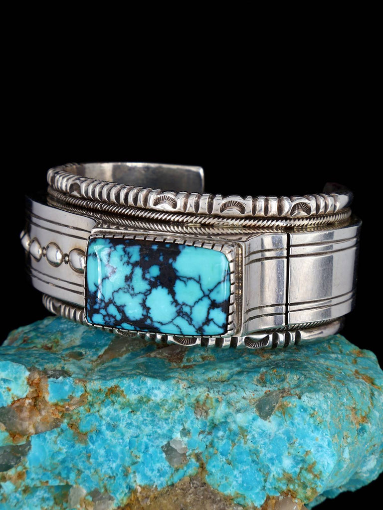 Vintage Estate Cloud Mountain Turquoise Sterling Cuff Bracelet - PuebloDirect.com