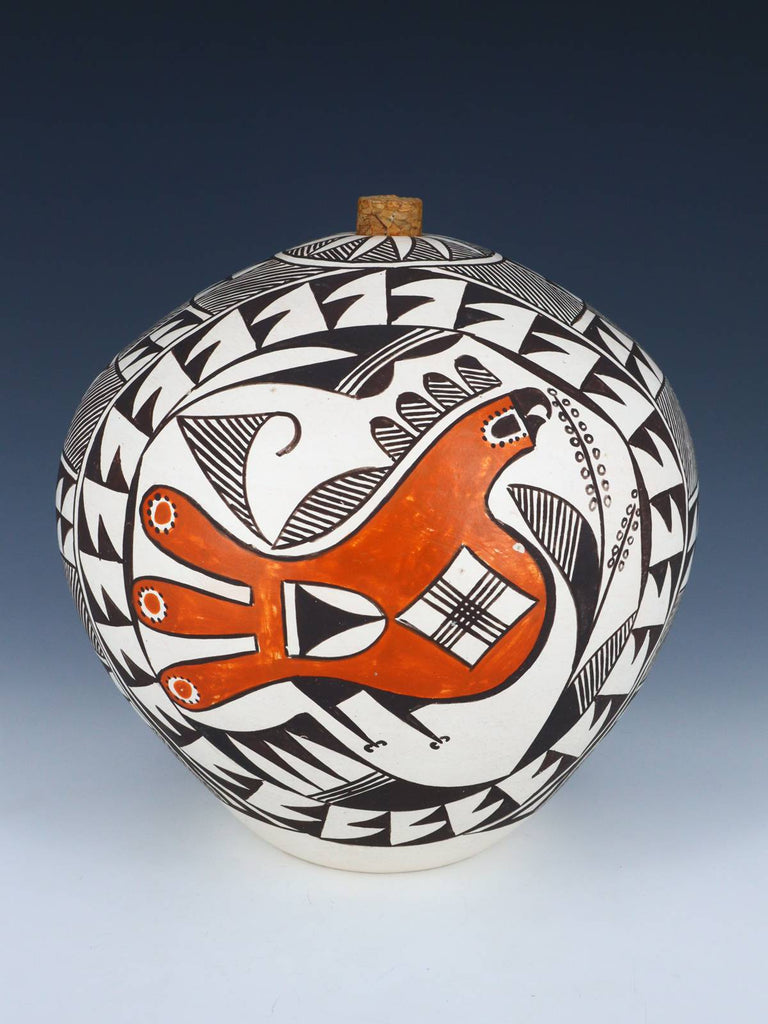 Estate Acoma Pueblo Hand Coiled Pottery Seed Pot - PuebloDirect.com