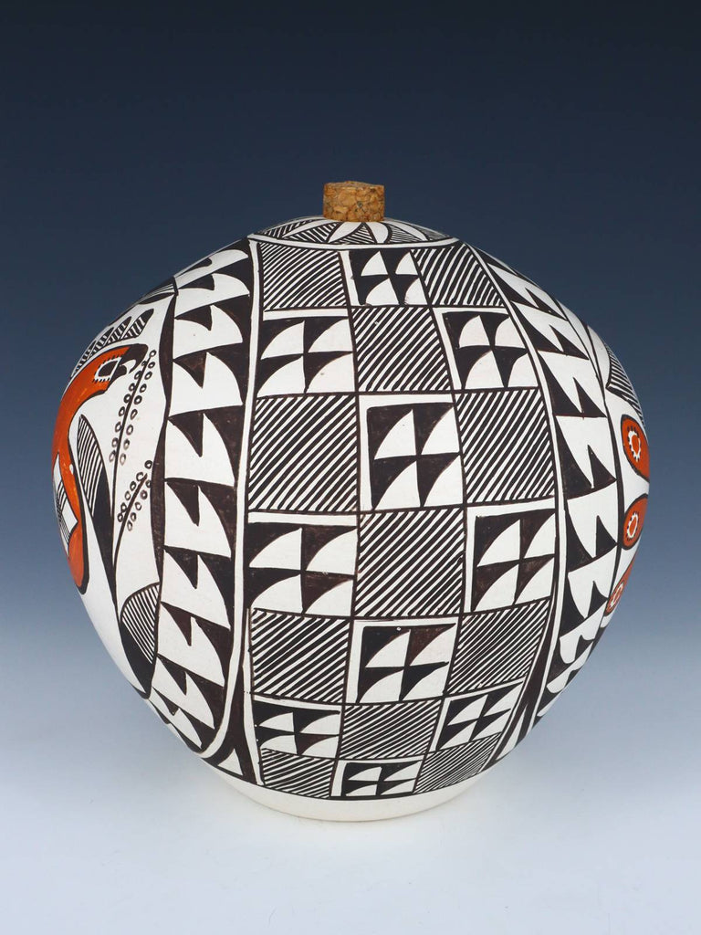 Estate Acoma Pueblo Hand Coiled Pottery Seed Pot - PuebloDirect.com