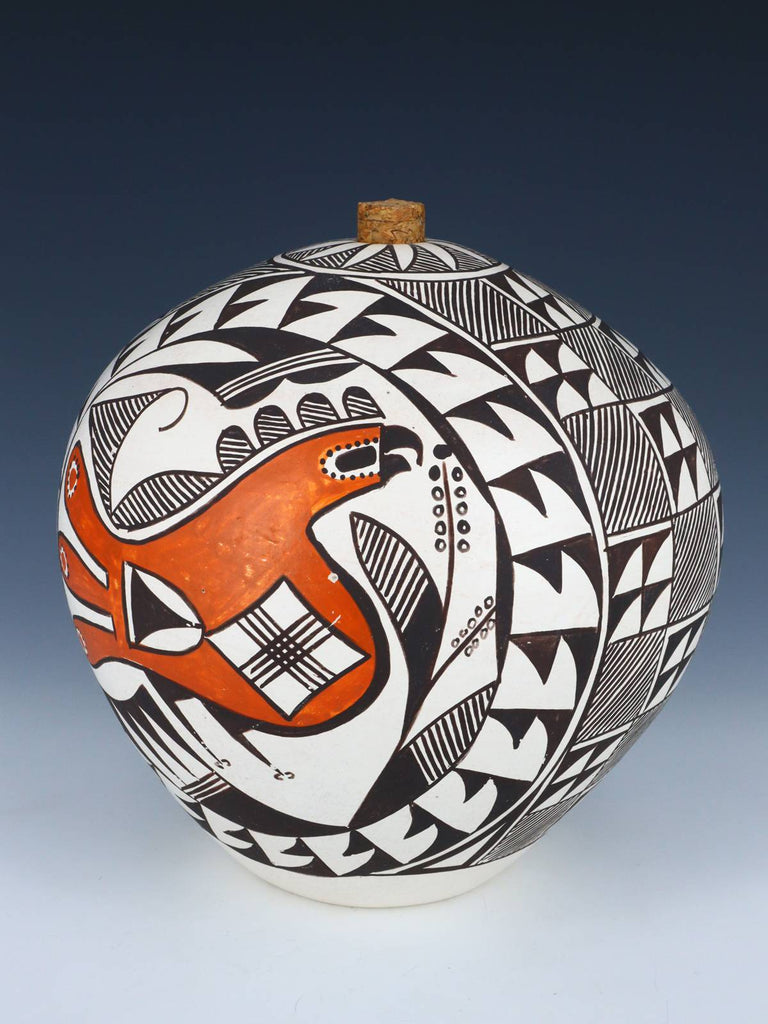 Estate Acoma Pueblo Hand Coiled Pottery Seed Pot - PuebloDirect.com