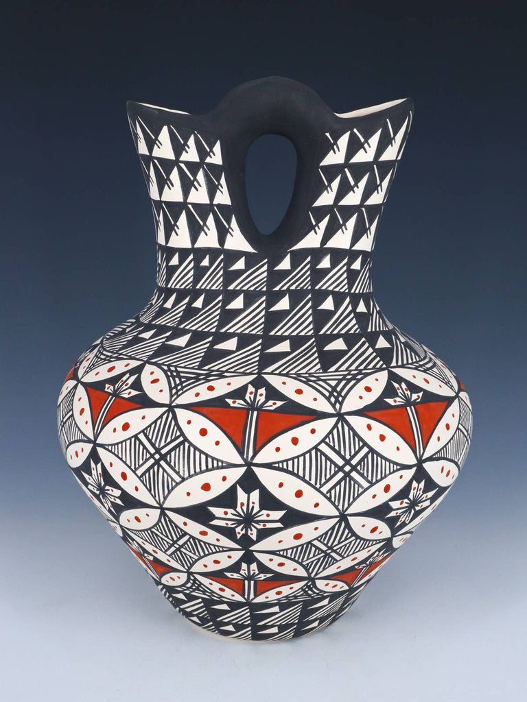 Large Acoma Pueblo Pottery Wedding Vase - PuebloDirect.com