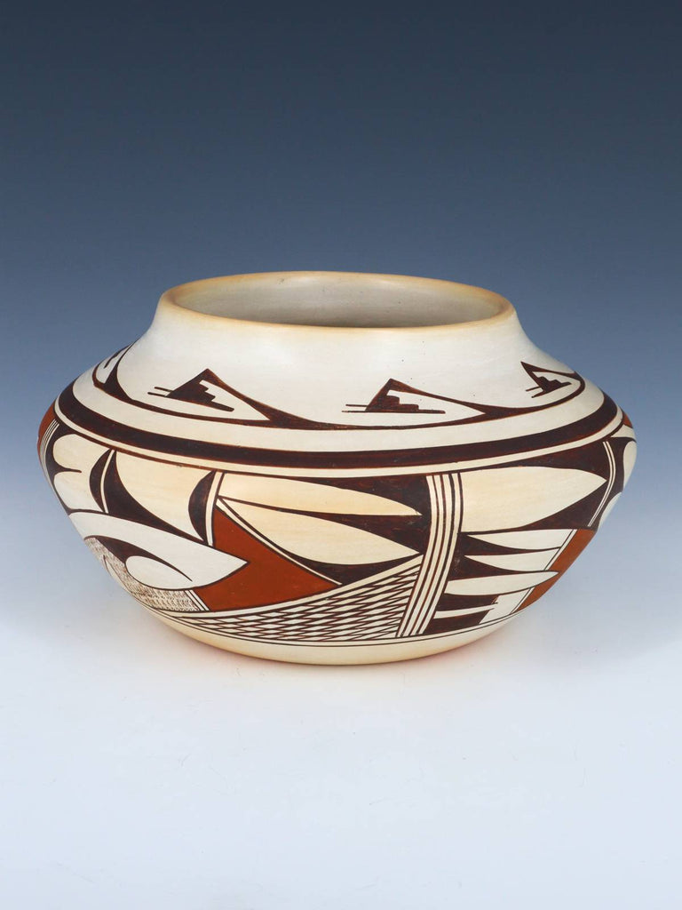 Vintage Hopi Hand Coiled Pottery Bowl - PuebloDirect.com