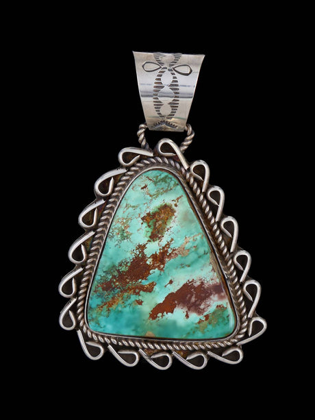 Native American Jewelry Natural Royston Turquoise Pendant - PuebloDirect.com