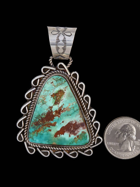 Native American Jewelry Natural Royston Turquoise Pendant - PuebloDirect.com