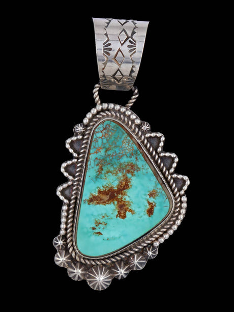 Native American Jewelry Natural Royston Turquoise Pendant - PuebloDirect.com