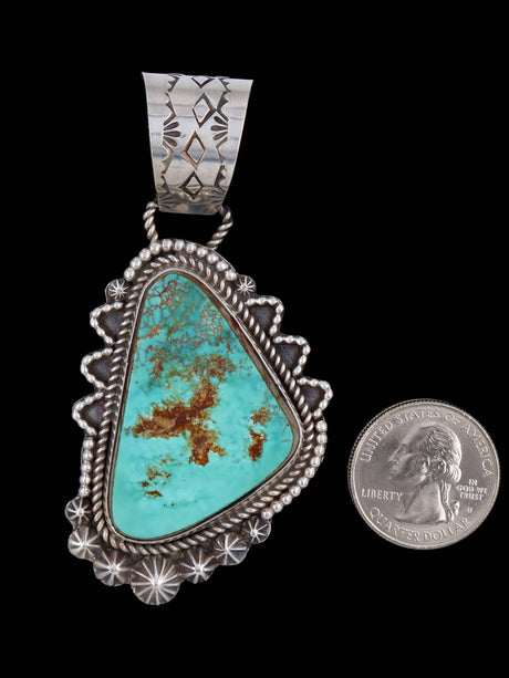 Native American Jewelry Natural Royston Turquoise Pendant - PuebloDirect.com