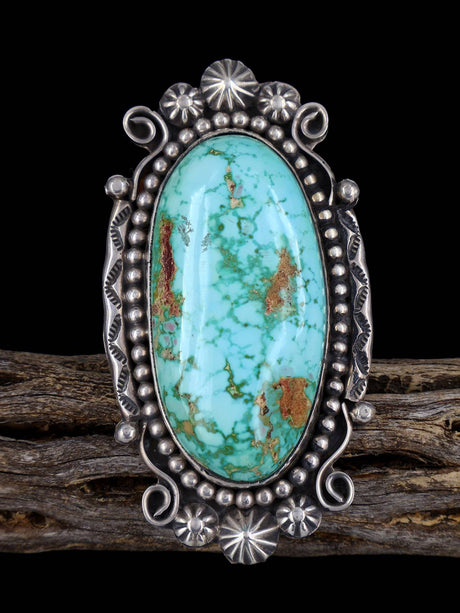 Navajo Natural Royston Turquoise Ring, Size 8 - PuebloDirect.com