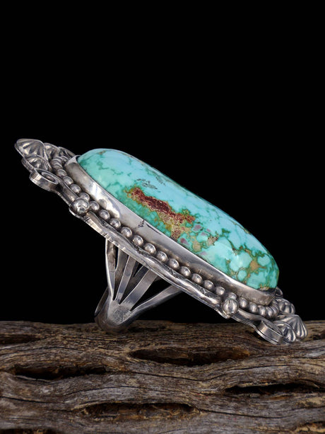 Navajo Natural Royston Turquoise Ring, Size 8 - PuebloDirect.com