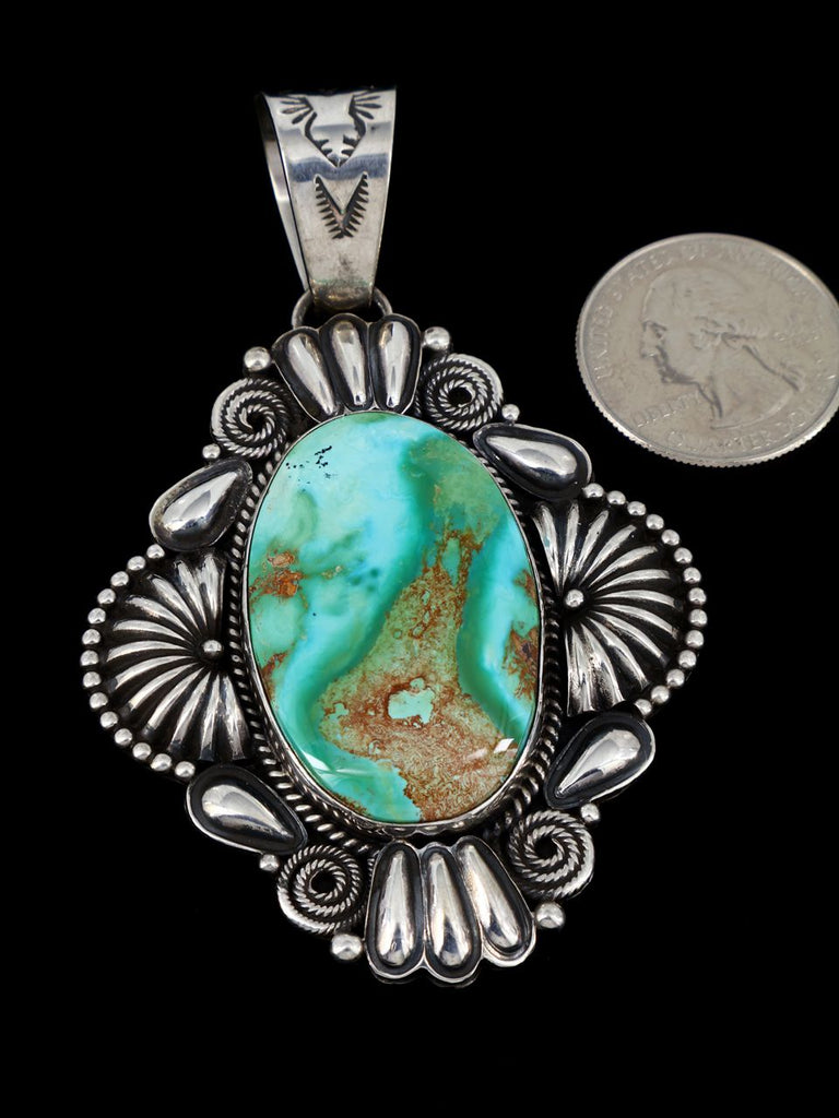 Native American Jewelry Natural Royston Turquoise Pendant - PuebloDirect.com