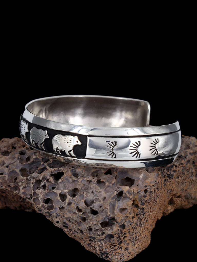 Native American Jewelry Hand Crafted Sterling Silver Bracelet - PuebloDirect.com